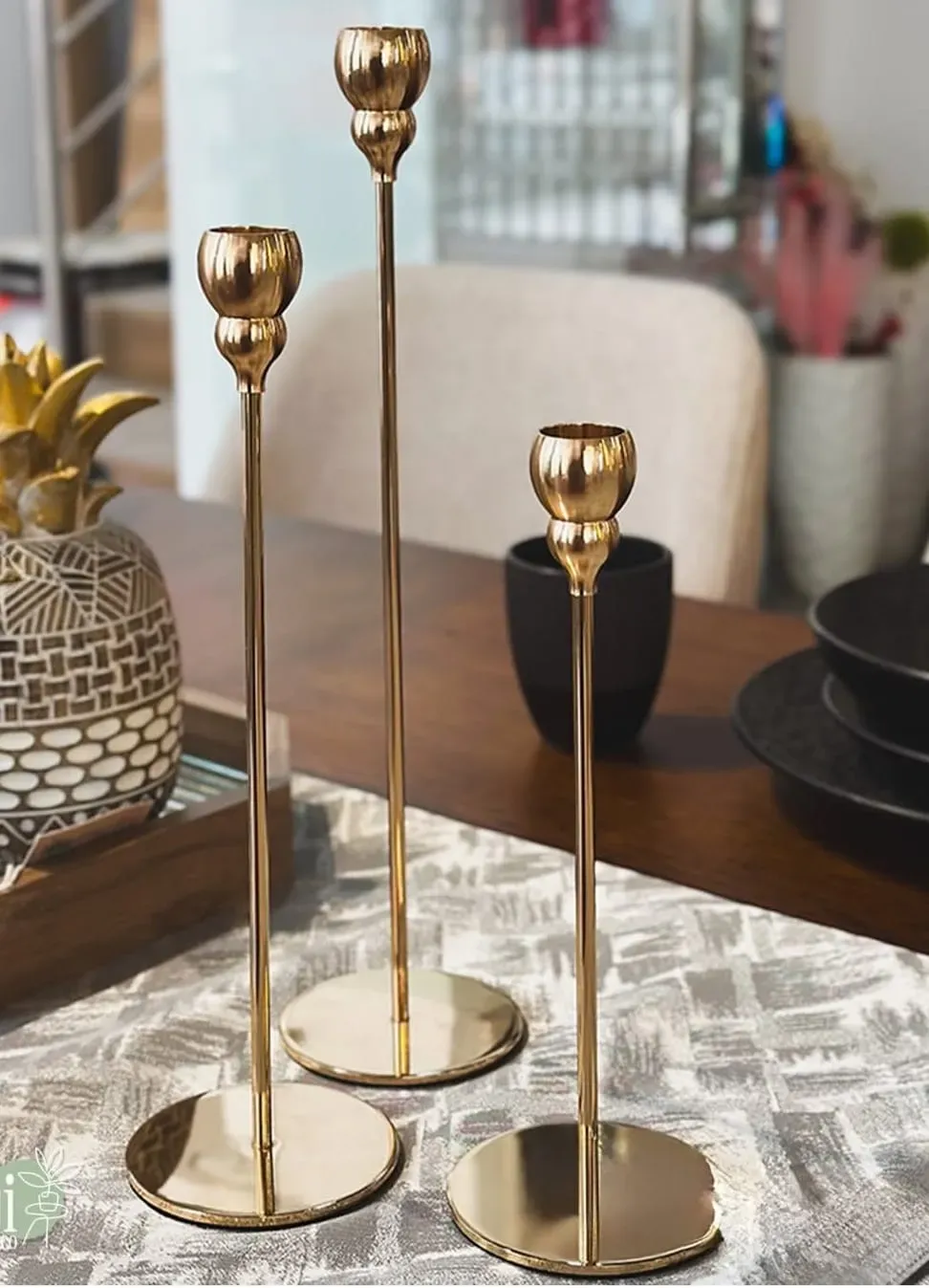 Bougeoir Design Métal B01 | Décoration Intemporelle — Tunisie