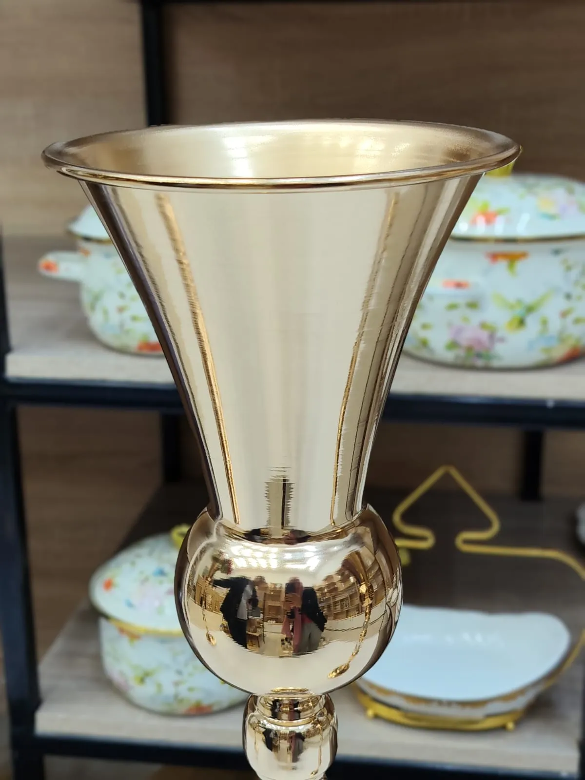 Vase Trompette Doré Grand Format 75 cm - image 4