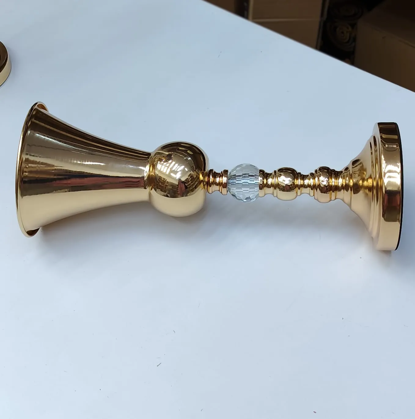 Vase Trompette Doré en Acier Inoxydable - image 4