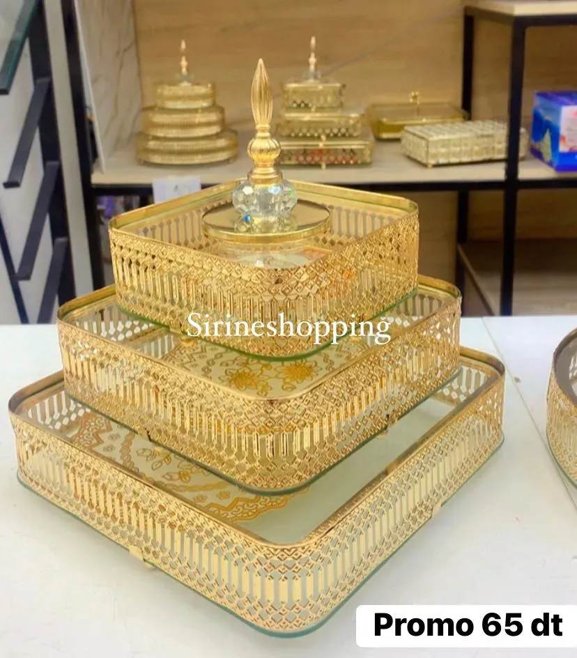 Série 3 Bonbonières Dorées Premium – Collection Luxe Art de Table - image 2