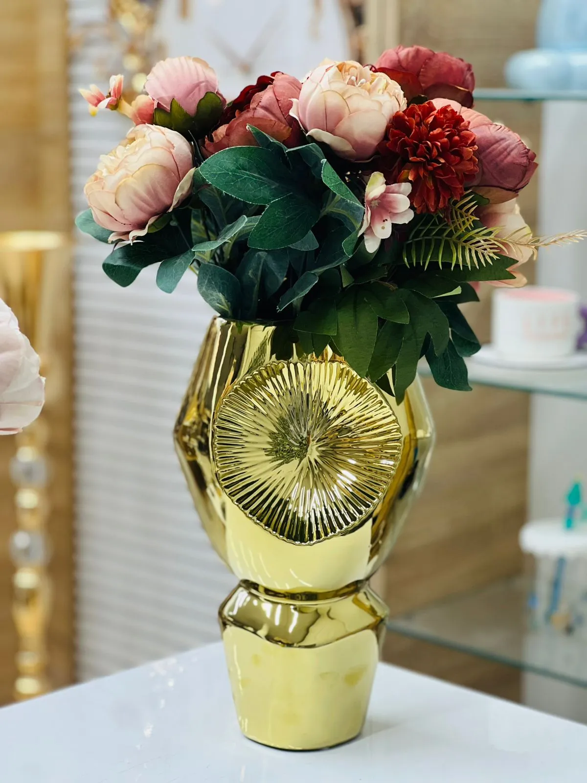 Vase Gold GM – Céramique Dorée - image 2